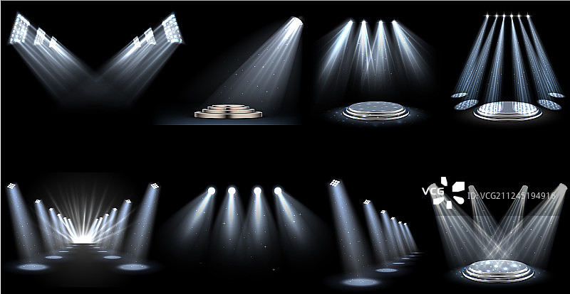 灯光效果聚光灯套装图片素材