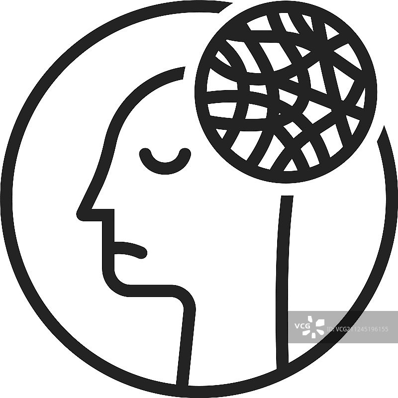 如抑郁症般混乱的思维图片素材