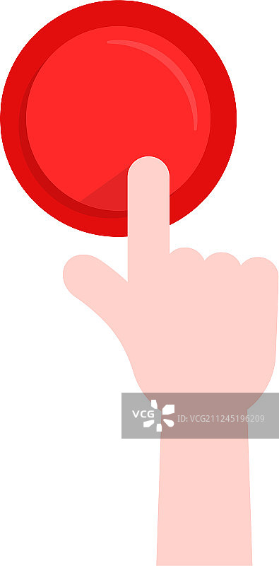食指按红色按钮图片素材
