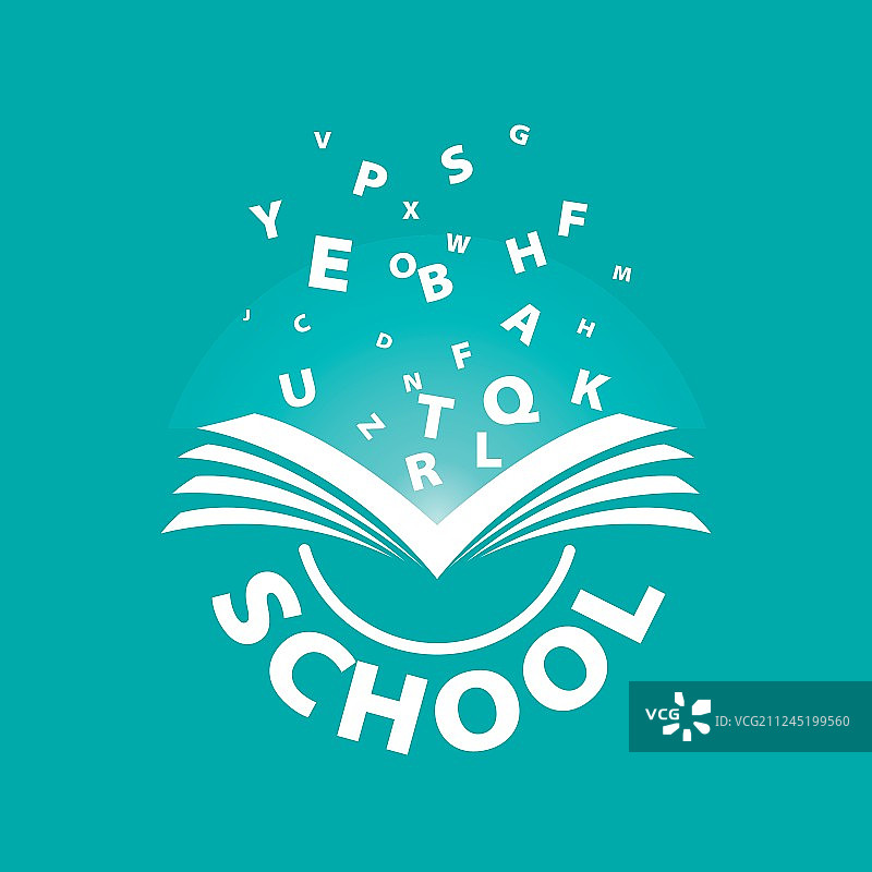 飞翔字母书籍标志图片素材