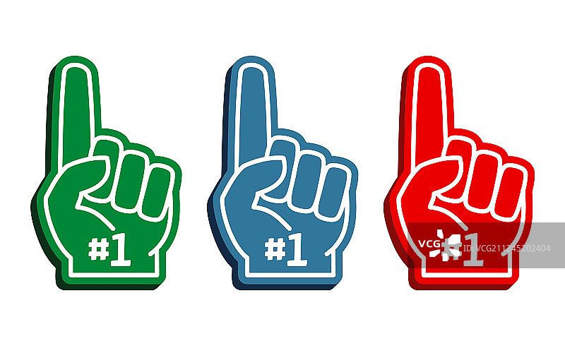 彩色泡沫手指合集图片素材