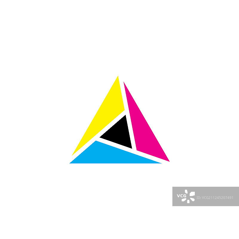 彩色三角形图标几何商务Logo图片素材