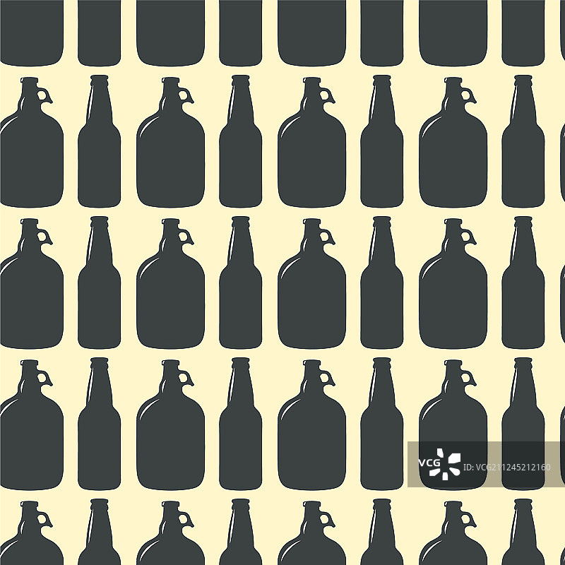 无缝啤酒瓶背景图案图片素材