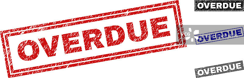 复古过期矩形划痕水印图片素材