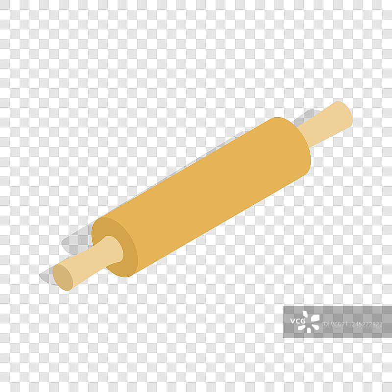 擀面杖2.5D图标图片素材