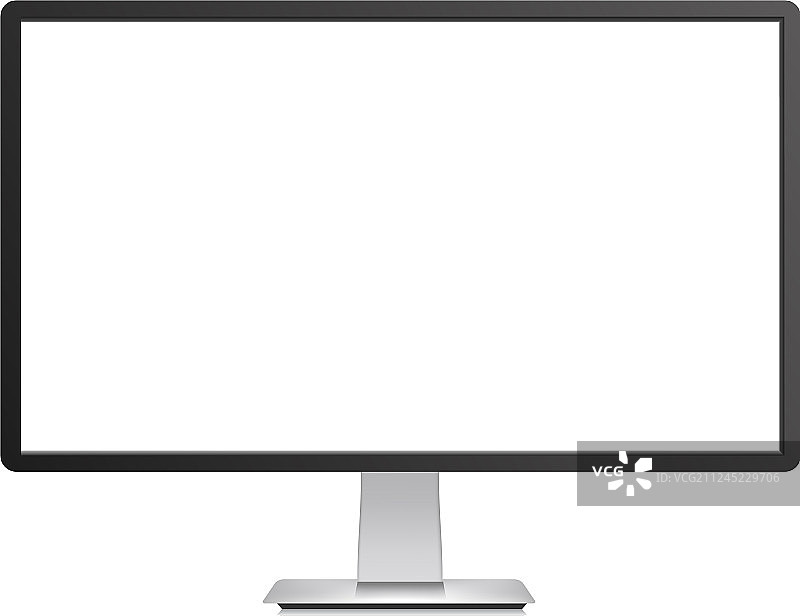 逼真的电视监视器模型样机隔离图片素材