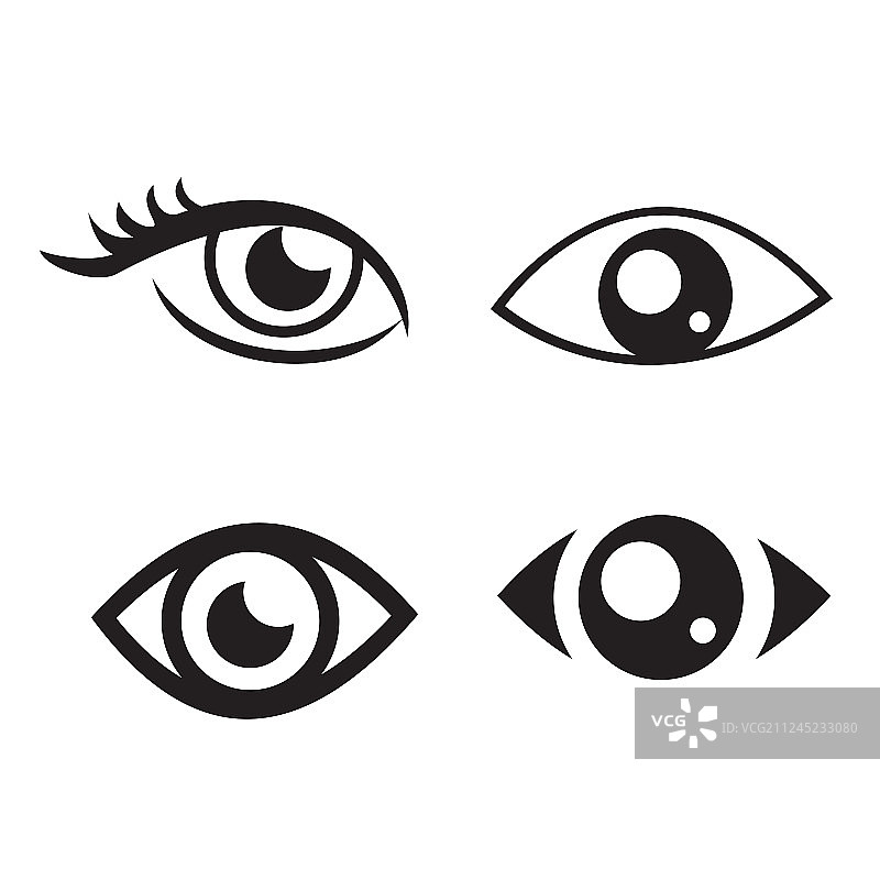 眼睛和眼睛图标合集图片素材