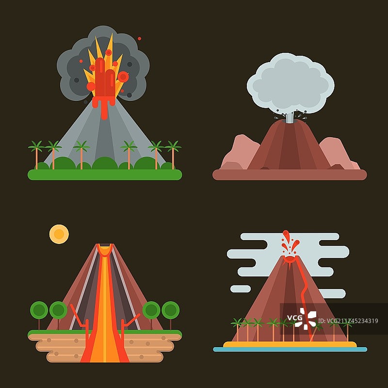 火山合集图片素材