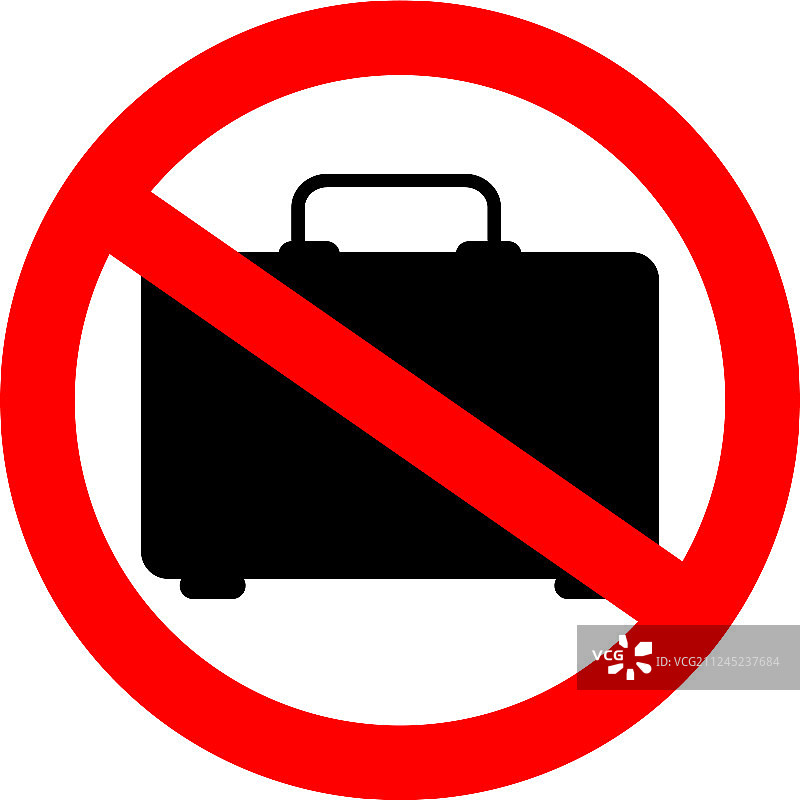 禁止行李标志图片素材