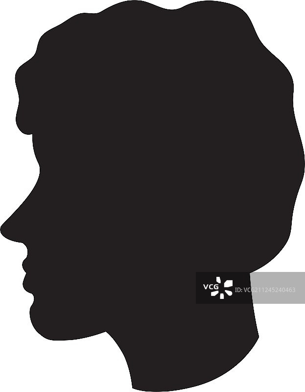 孤立的男子头像轮廓设计图片素材