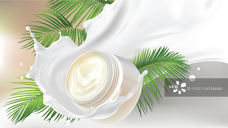 天然化妆品写实背景图片素材