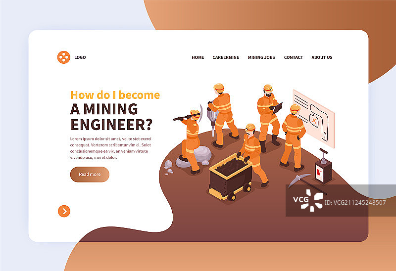 矿工网站页面图片素材