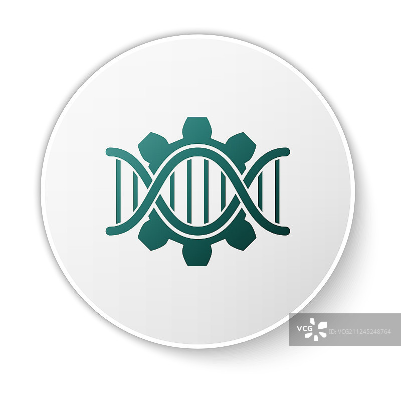 白色背景上的绿色基因工程图标图片素材