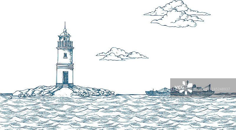 符拉迪沃斯托克托卡列夫斯基灯塔图片素材