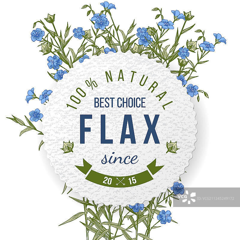 亚麻圆形标签设计图片素材