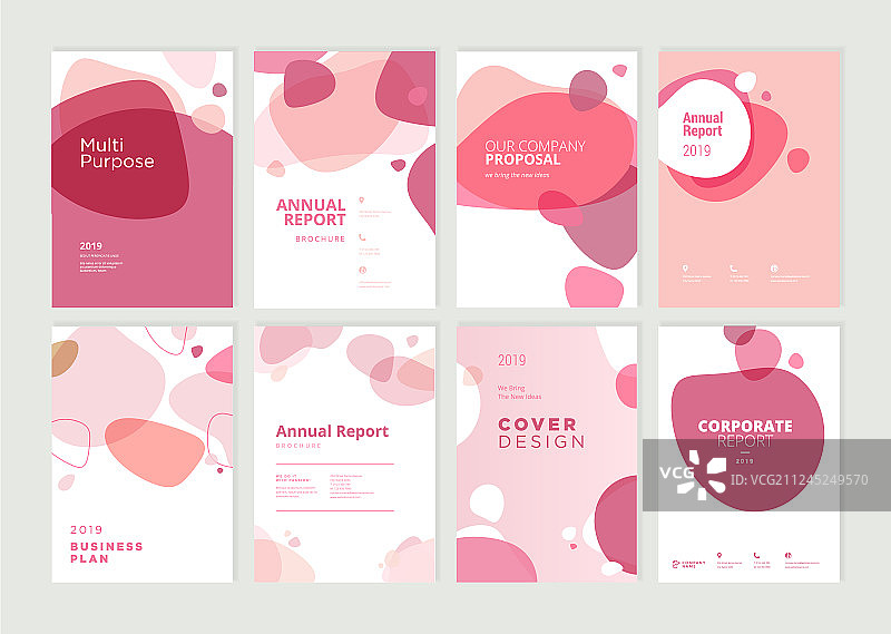 宣传册和年度报告设计模板套装图片素材