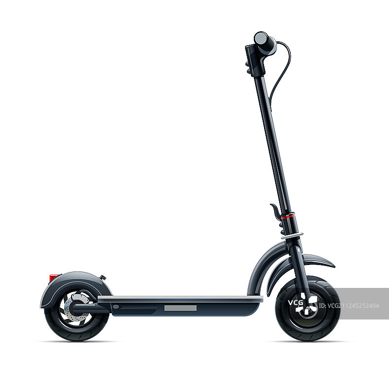 黑色城市滑板车图片素材