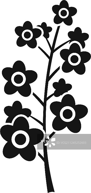 油菜植物图标，简约风格图片素材