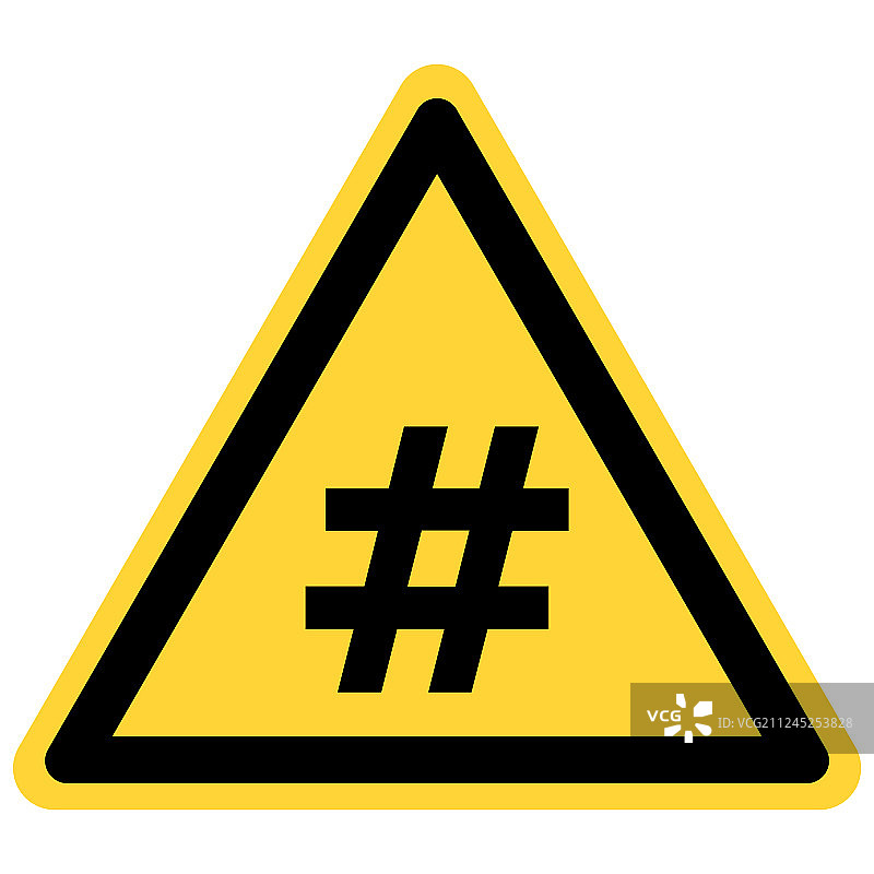 话题标签和危险标志图片素材