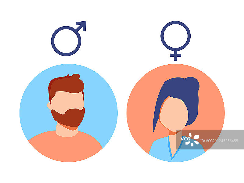 男人和女人头像图标图片素材