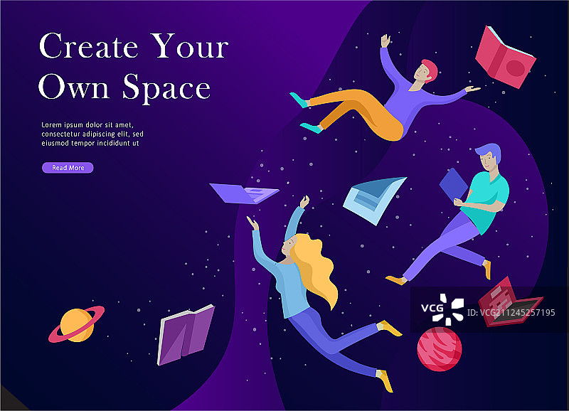 灵感飞行着陆页模板图片素材