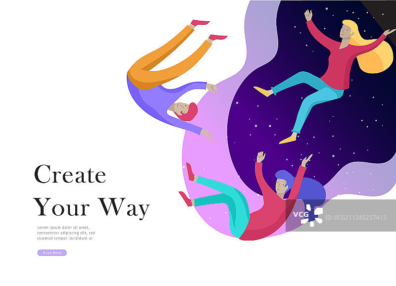 灵感飞行着陆页模板图片素材