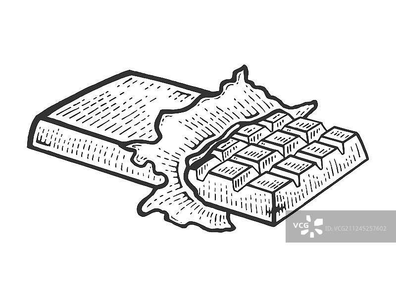 巧克力棒素描雕刻图片素材