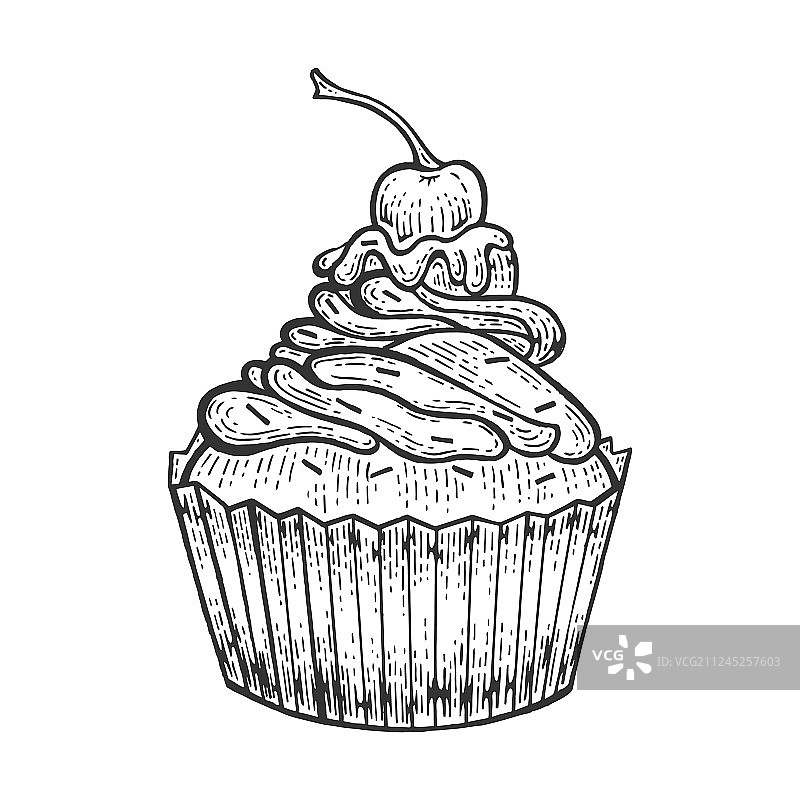 蛋糕店产品素描雕刻图片素材