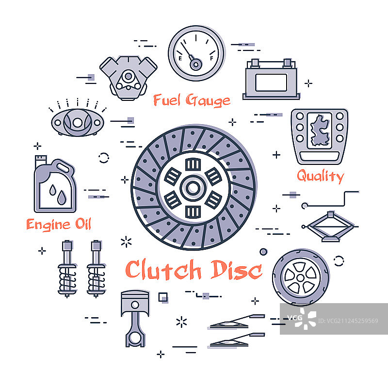离合器片圆形banner汽车零件图片素材