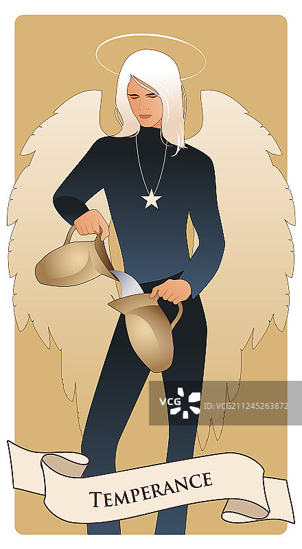 塔罗牌主牌：节制天使图片素材