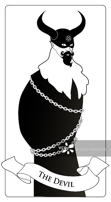 塔罗牌大阿尔卡纳：魔鬼图片素材