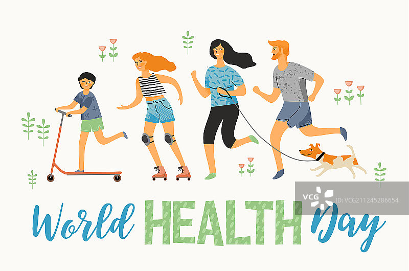 世界健康日健康生活方式运动家庭图片素材