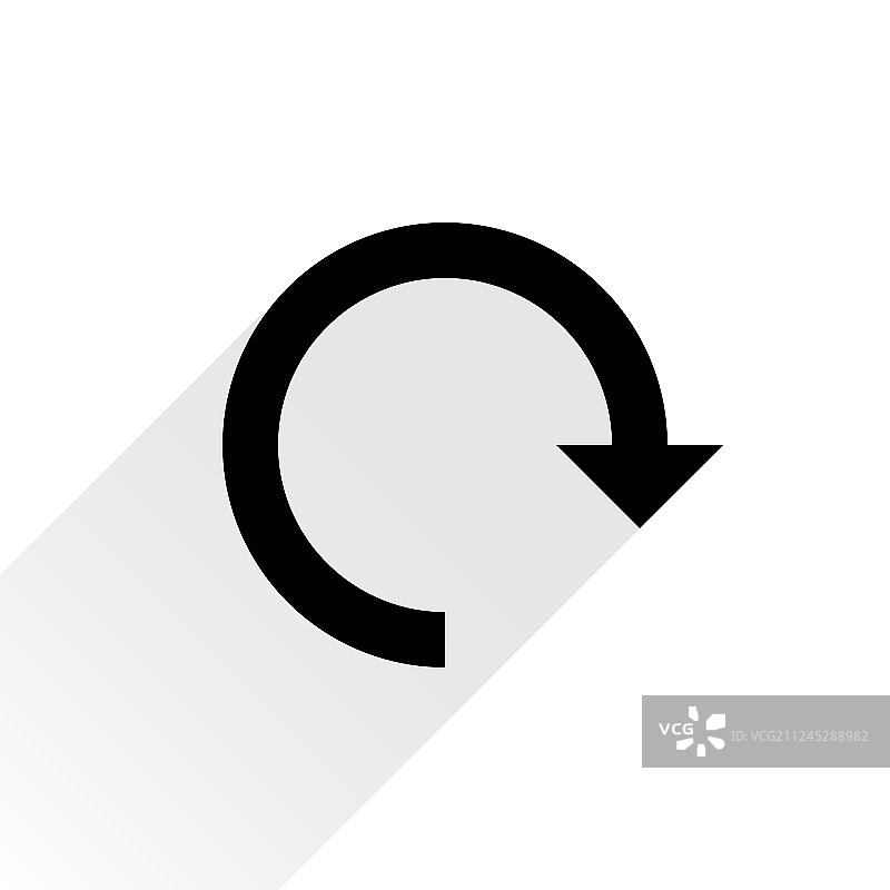 白色背景上的黑色箭头重复图标图片素材