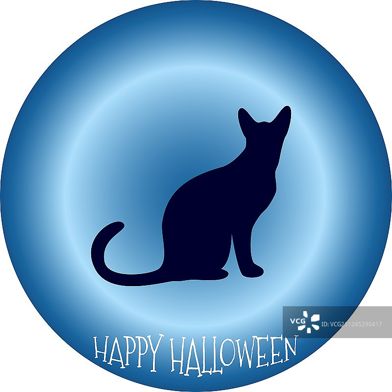 蓝色背景上可怕的万圣节图标图片素材