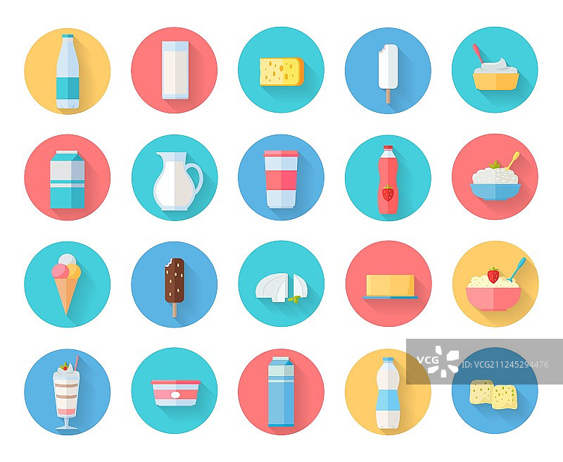 乳制品图标集图片素材