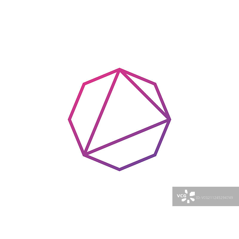 八边形抽象logo图标图片素材