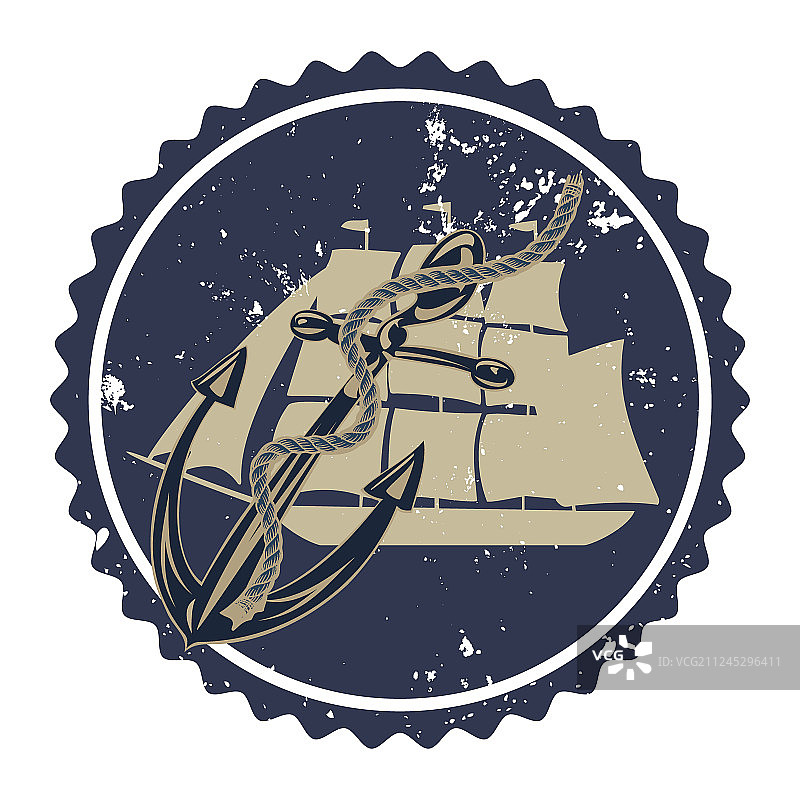 复古铁锚排版图片素材