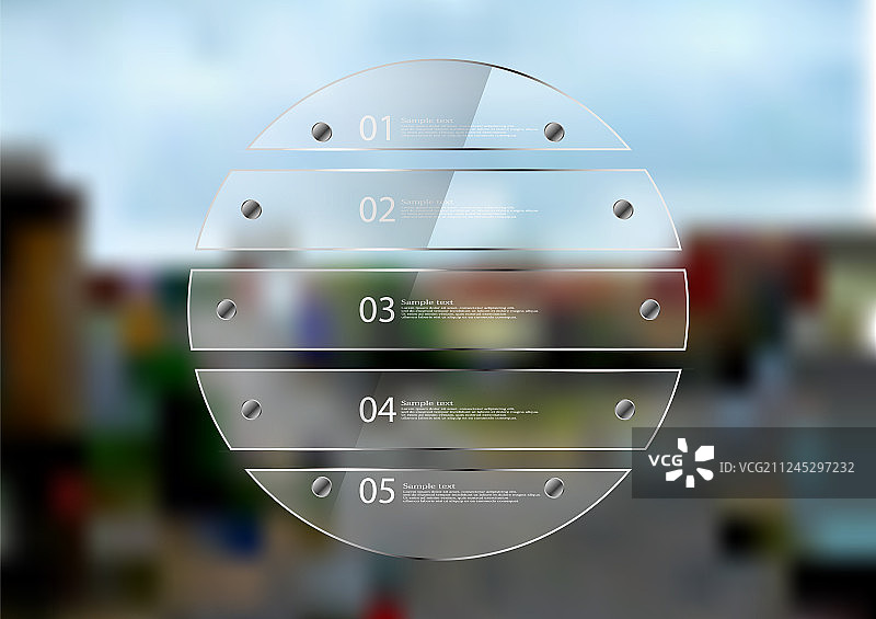 五环圆形信息图表模板图片素材
