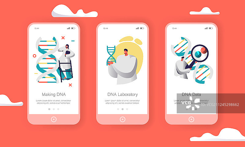 科学家团队在DNA细胞移动应用中进行基因组配对图片素材