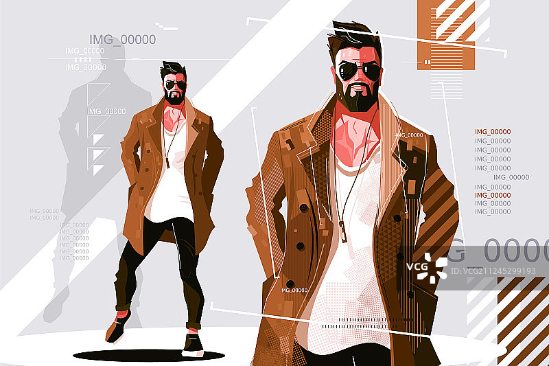 穿着时尚的男士图片素材