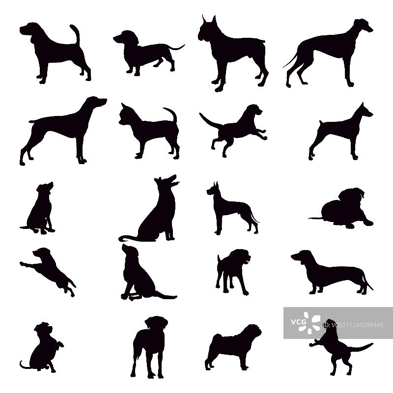 狗的剪影图片素材