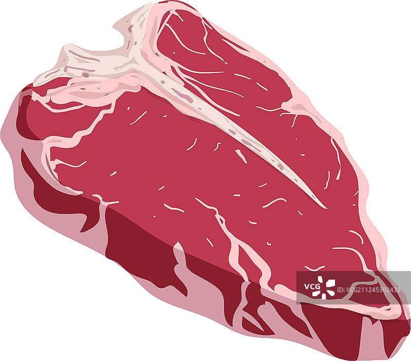 丁骨牛排卡通图标图片素材