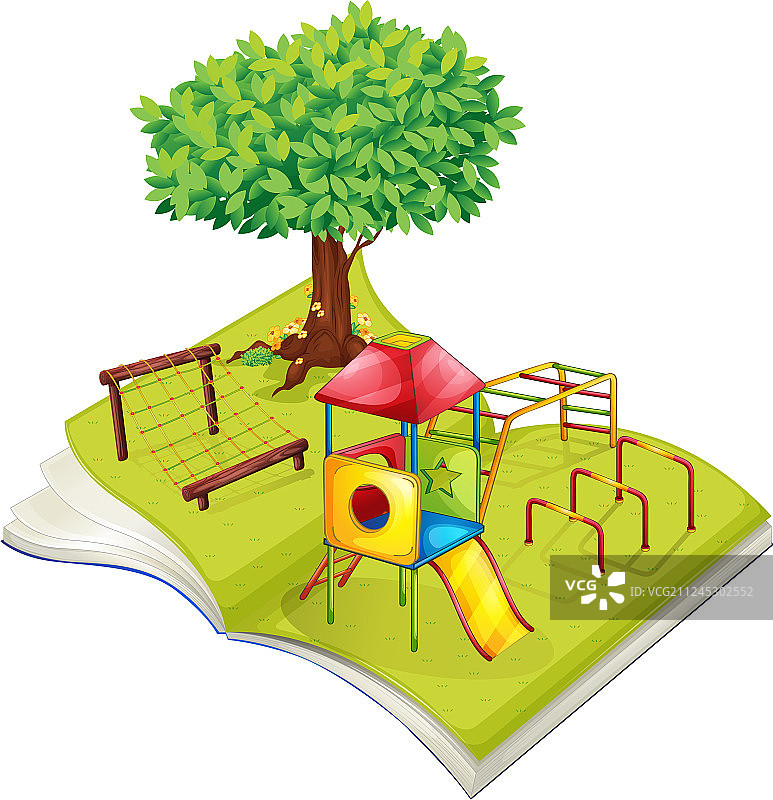 公园游乐场之书图片素材