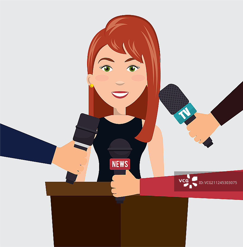 新闻采访人物图片素材