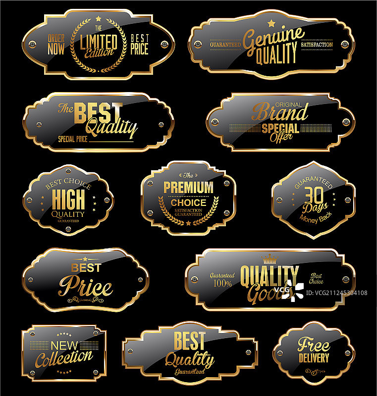 高品质金色黑色金属板材图片素材