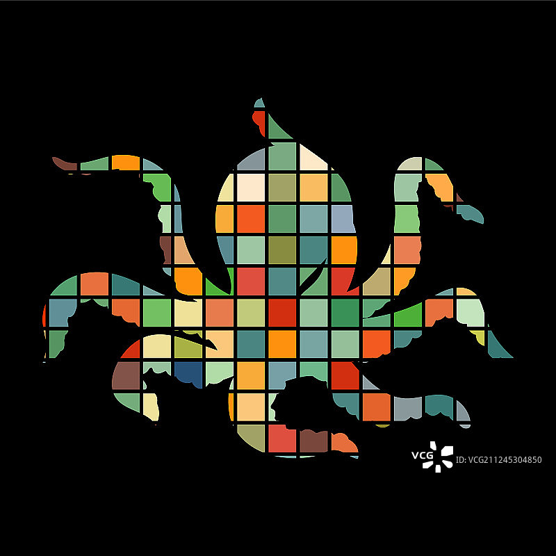 章鱼航海剪影动物图片素材