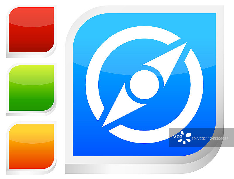 带有指南针符号的指导探索图标图片素材