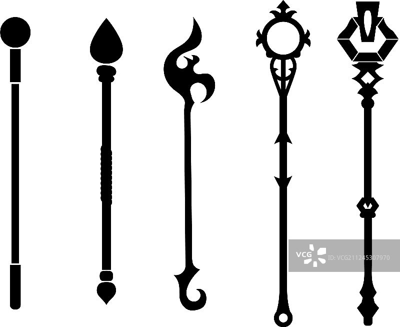 黑色员工剪影图标图片素材