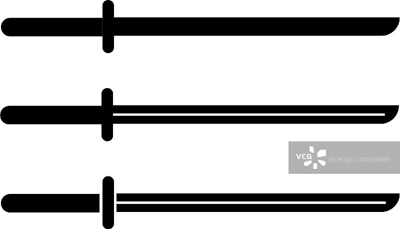 白色背景上的武士刀图片素材