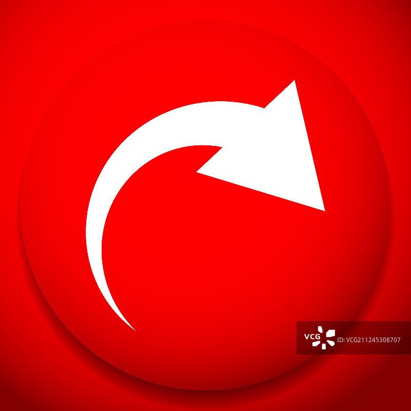 带有弯曲箭头折叠旋转概念的图标图片素材